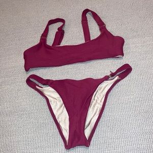 Plum Ribbed 2 Piece PacSun Bathing Suit